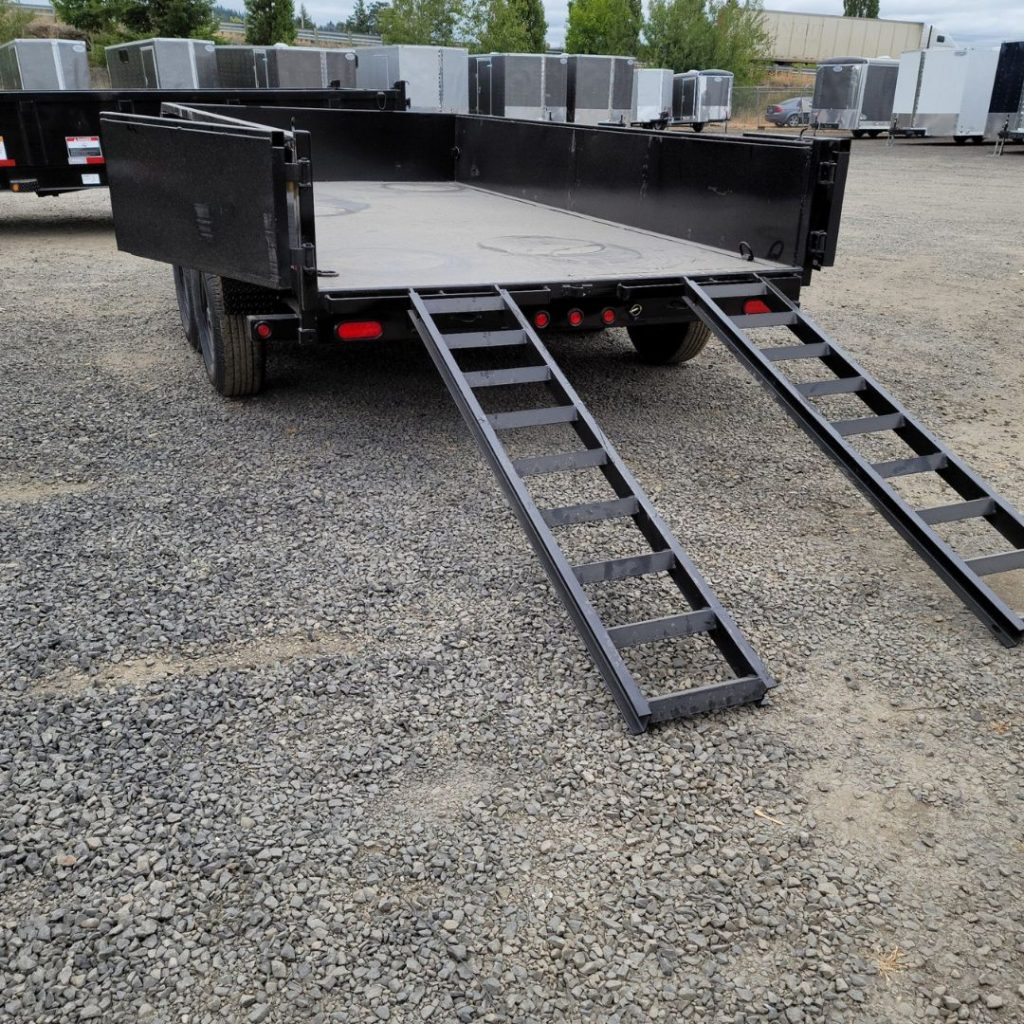 Big Tex 14LP16 7x16 14K GVW Premium Dump Trailer with Loading Ramps and Bulldog Trailers