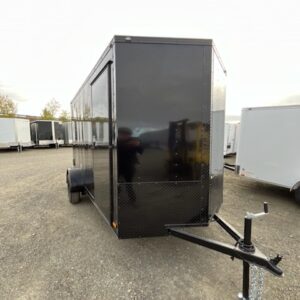 Continental Cargo VHW612SA Black with Black Out Pkg Ramp door RV side door Extra Height