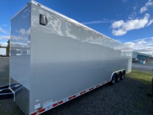 Continental Cargo VHW8528TTA3 Triple Axle Enclosed Auto Hauler Trailer 8.5x28x7 Finished Ceiling, 15k GVW