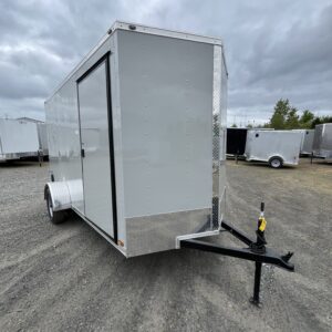 Continental Cargo VHW612SA V-Nose Rear Ramp Door Extra Height Dove Gray RV Side Door