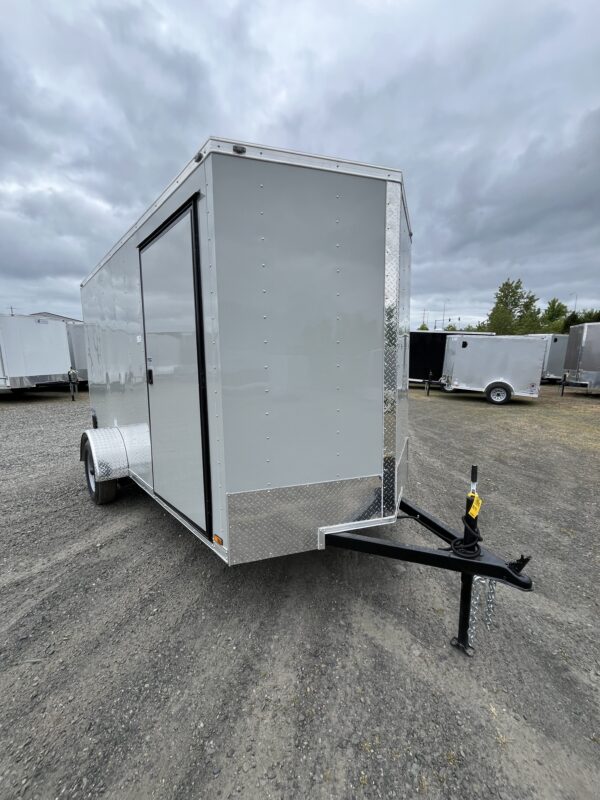 Continental Cargo VHW612SA V-Nose Rear Ramp Door Extra Height Dove Gray RV Side Door